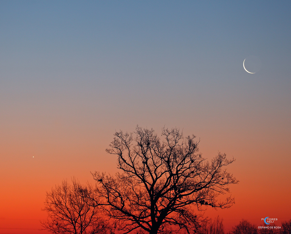 Moon and Venus in twilight