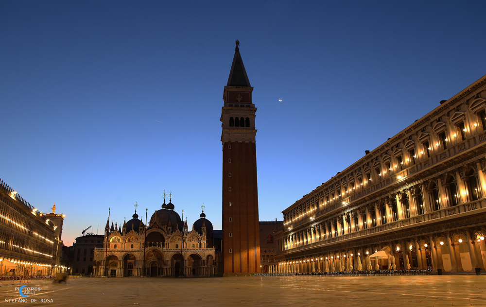 Crescent Moon over Piazza San Marco